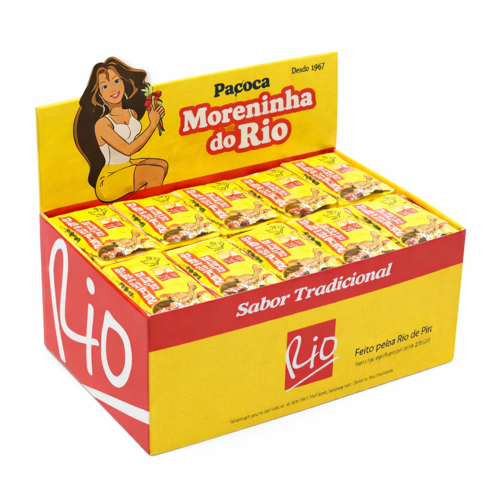 Paçoca Retangular Tradicional Moreninha do Rio Display 1kg