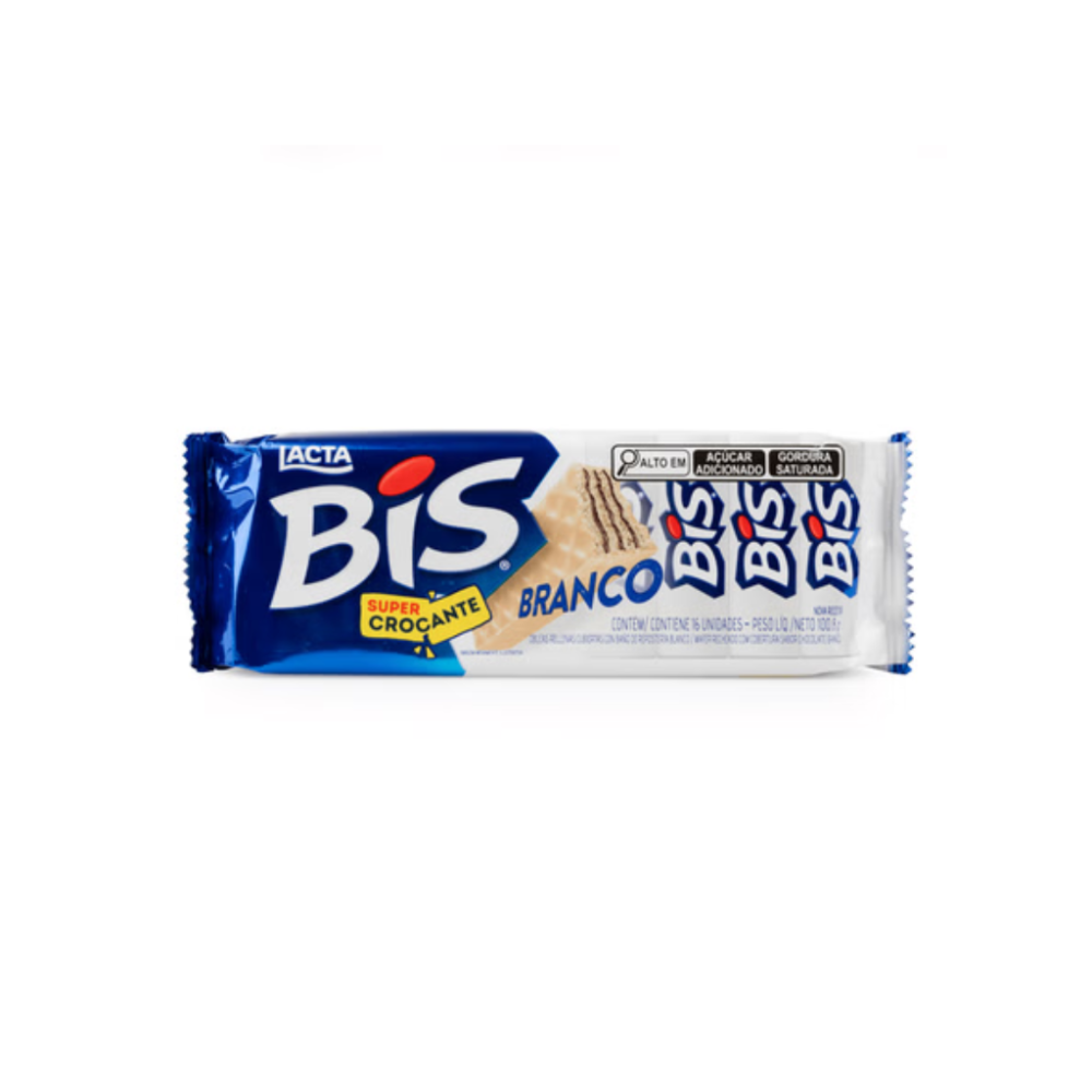 Bis de Chocolate Branco Lacta 100,8g