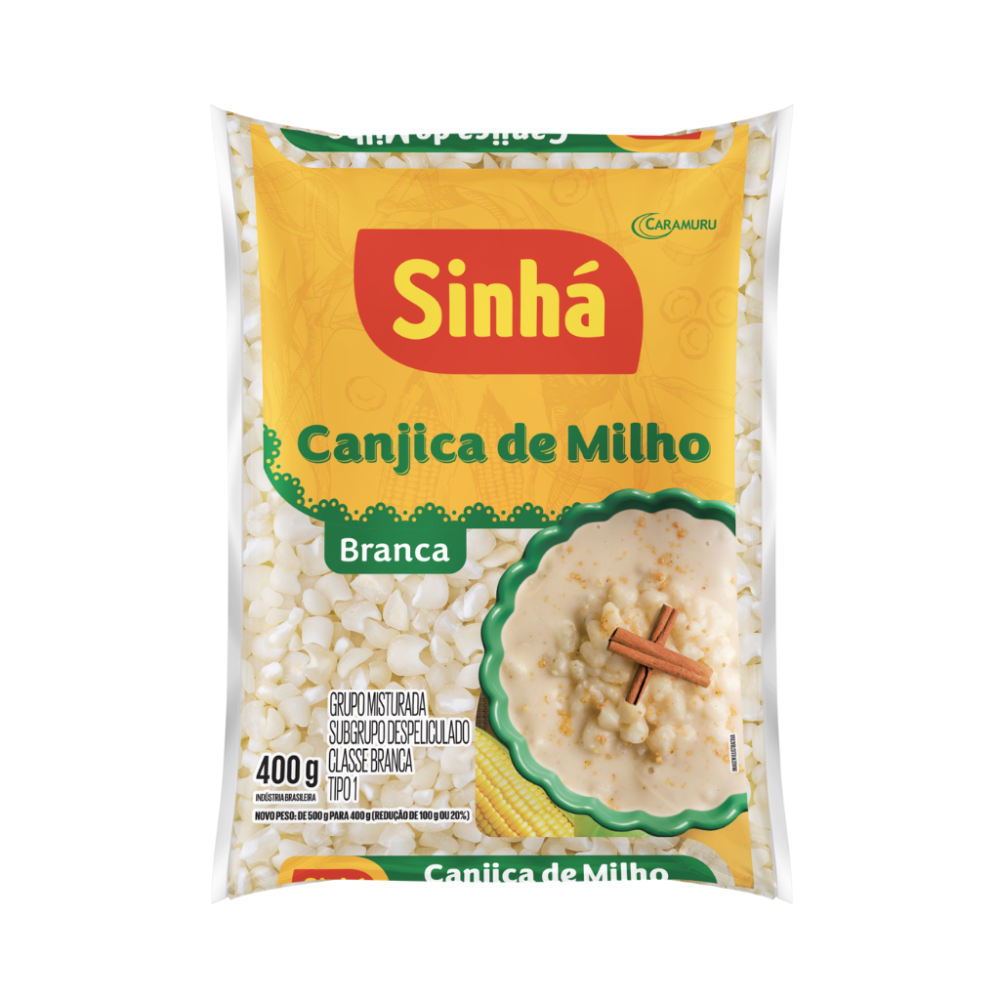CANJICA DE MILHO BRANCA SINHA 400G