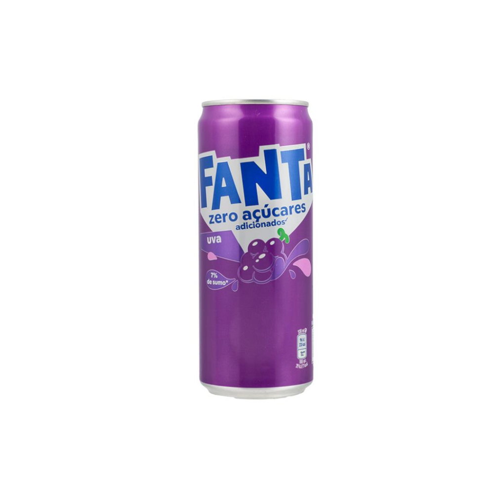 Refrigerante Fanta Uva sem Açúcar Lata 330ml